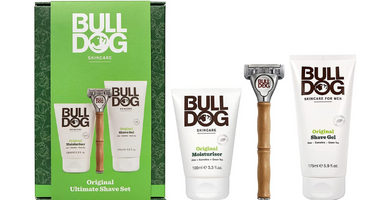 Kit cuidado facial y afeitado Bulldog skincare for men